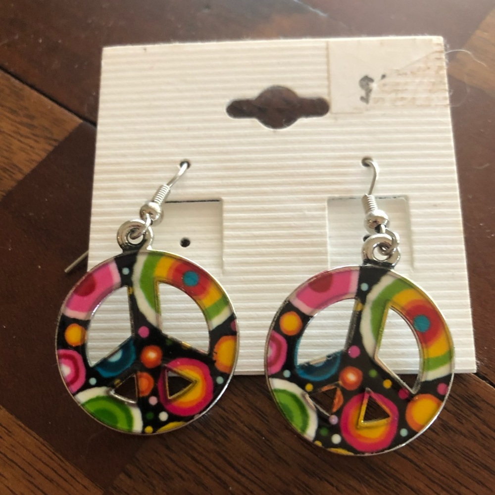 Groovy Peace Sign Earrings